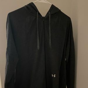 Like new grey Under Armour ladies zip. For curvy fit also. Looser fit .